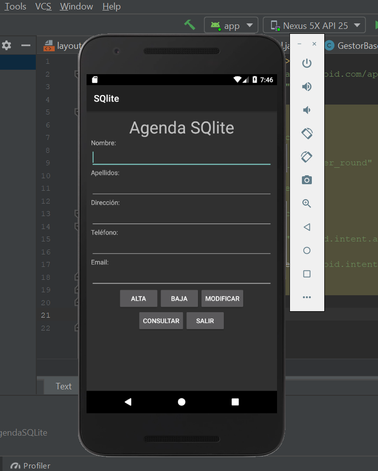 ANDROID - AGENDA PERSONAL CON SQlite