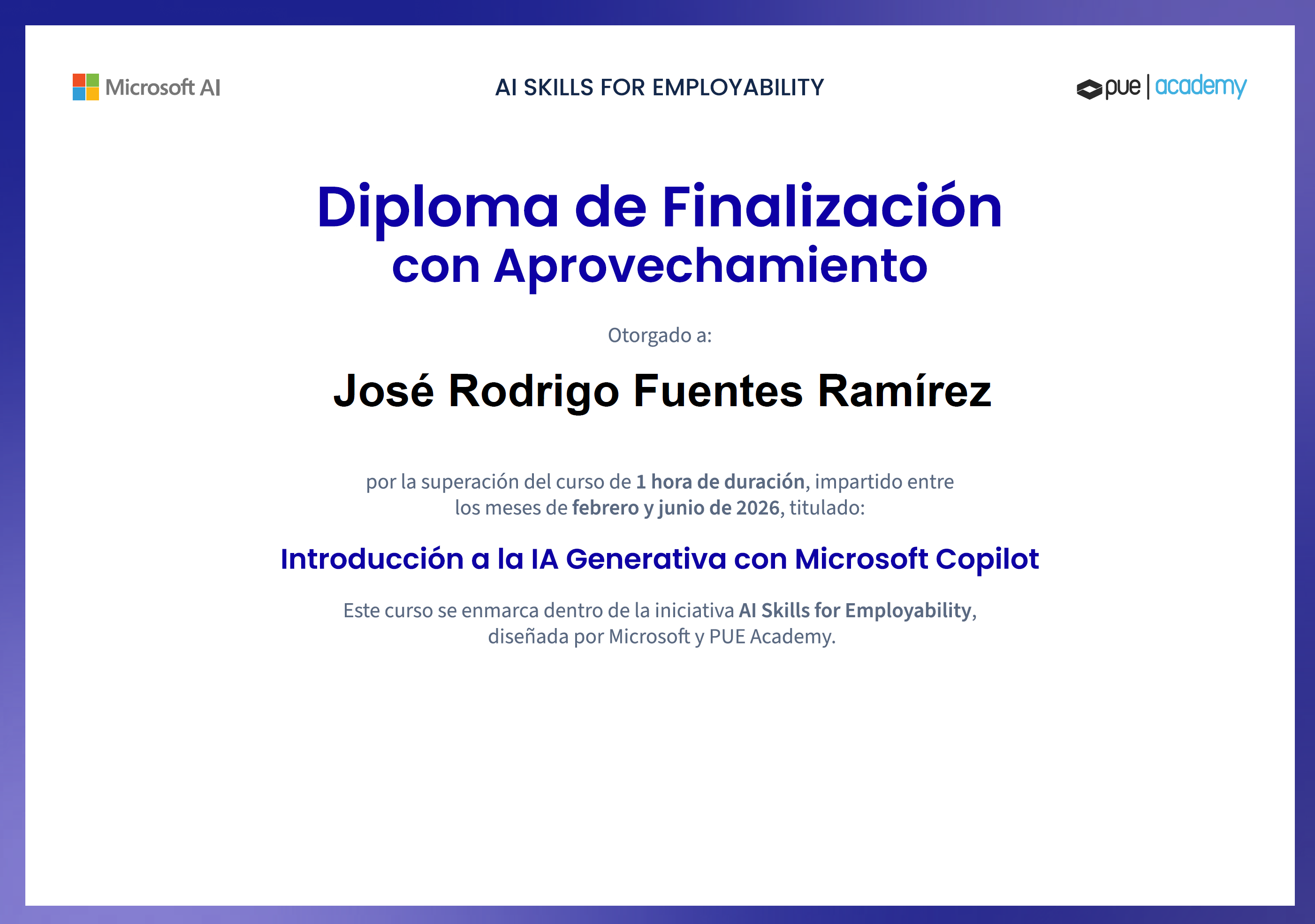 Microsoft Copilot Certificate