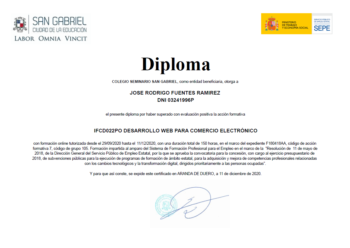 Certificado Prestashop