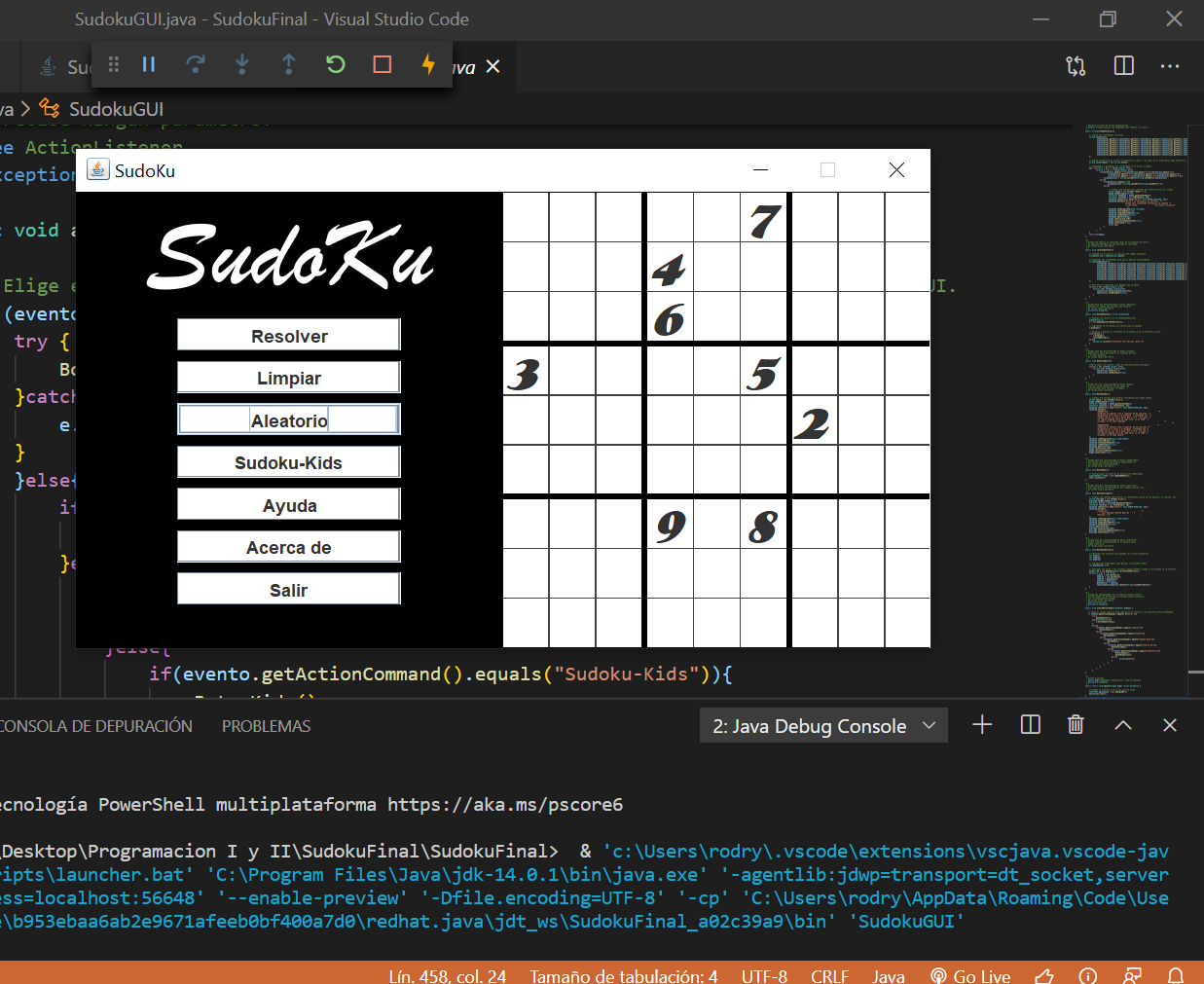 JAVA - PROGRAMACIÓN DEL FAMOSO VIDEOJUEGO LLAMADO SUDOKU
